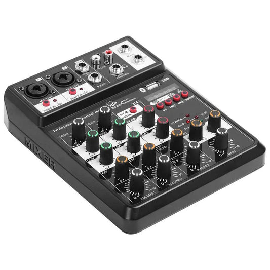 Wireless 4 channel Mixing console mixer Audio interface Portable  mixer audio usb interface Sound Mixing Console Bluetooth mixer